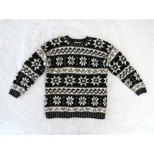 Vintage Paul Harris Design Sweater M Tunic Nordic Fair Isle Wool Blend Scandi